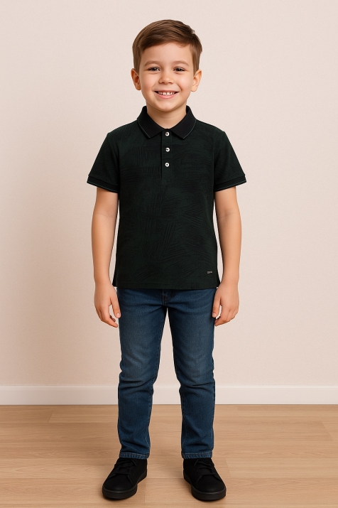 Детска тениска за момче,зелен цвят