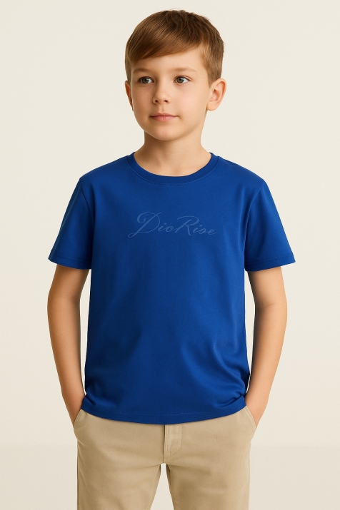 Детска тениска за момче,син цвят