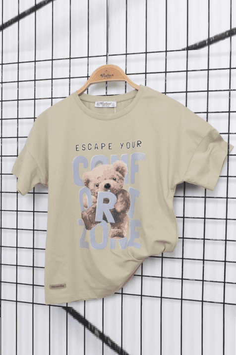 Детска тениска за момиче, зелен цвят