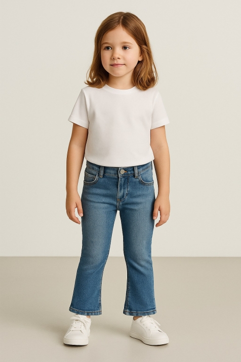 Детски дънки за момиче, син цвят