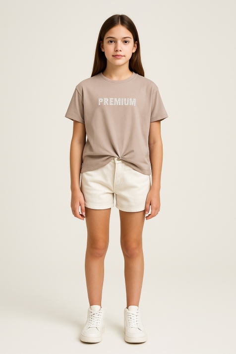 Детска тениска момиче, лилав цвят