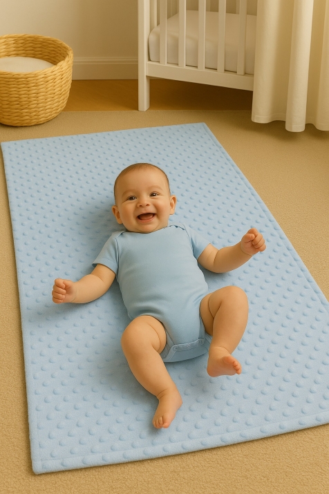 Бебешко одеяло, син цвят