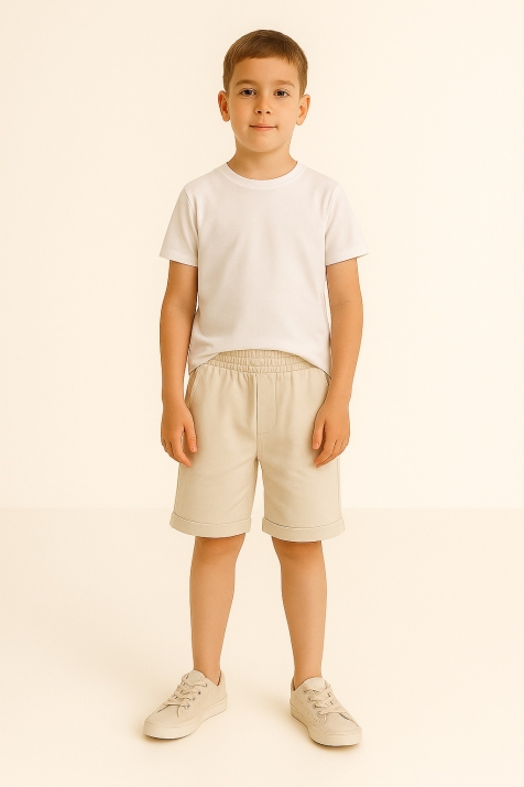 Детски къси панталонки за момче,в  бежов цвят