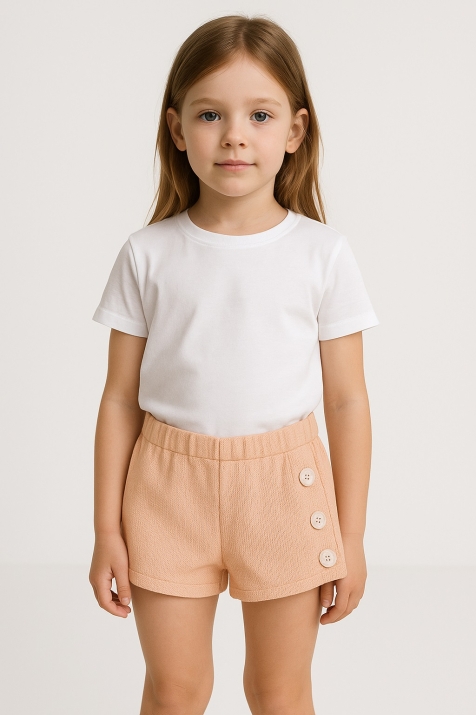 Детски къси панталонки момиче, оранжев цвят