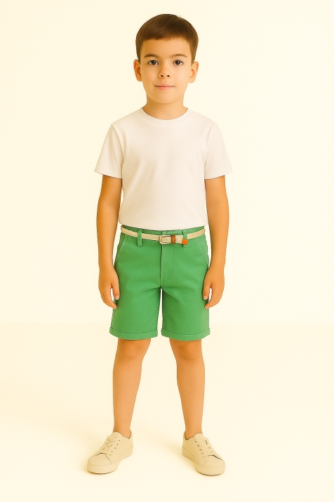 Детски къси панталонки за момче,в зеленцвят