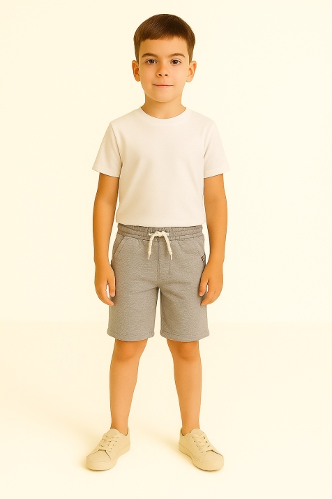 Детски къси панталонки за момче,в сив цвят