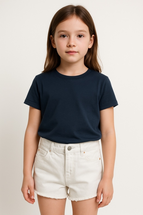 Детски къси панталонки момиче, бял цвят