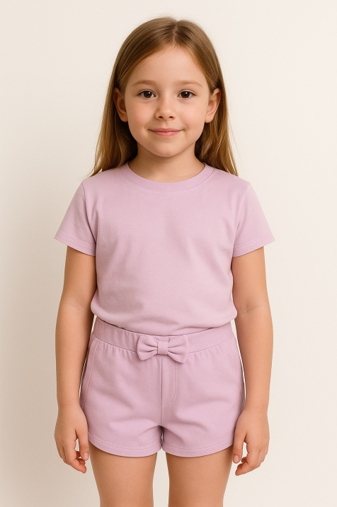 Детски къси панталонки момиче, лилав цвят
