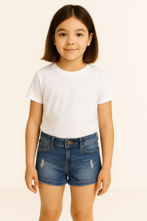 Детски къси панталонки момиче, син цвят