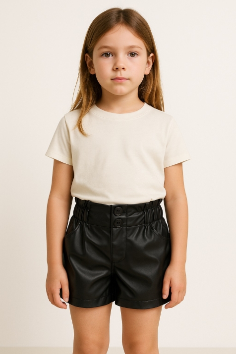 Детски къси панталонки момиче, черен цвят