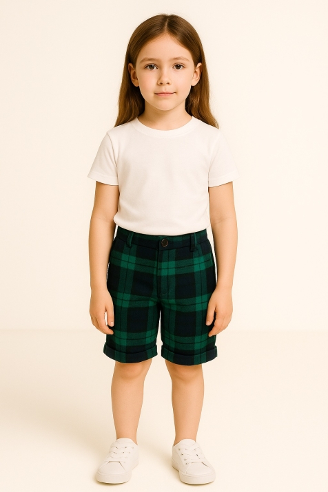 Детски панталонки момиче, зелен цвят