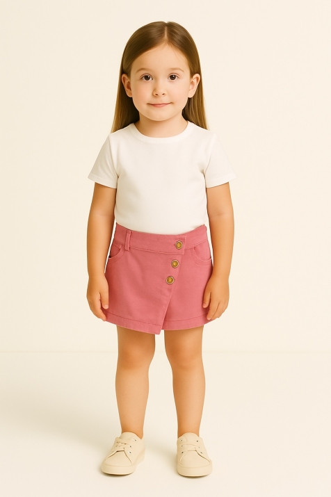 Детски къси панталонки момиче, розов цвят