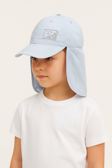 Детска шапка за момиче, жълт цвят