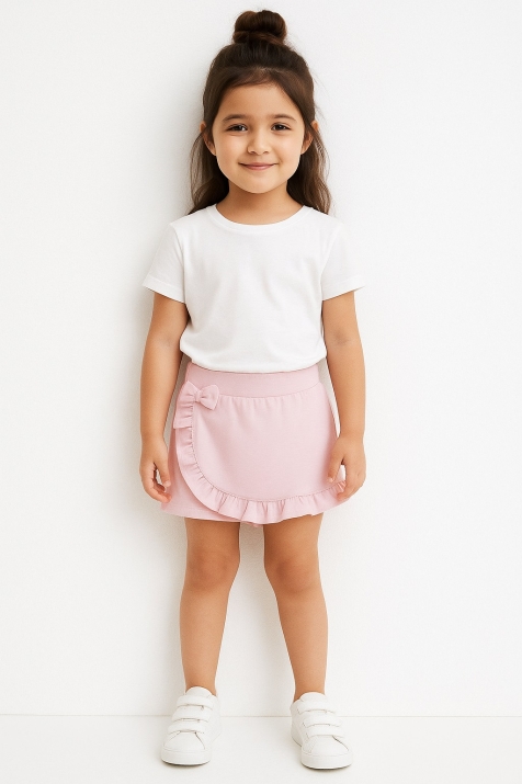 Детски пола-панталонки, розов цвят