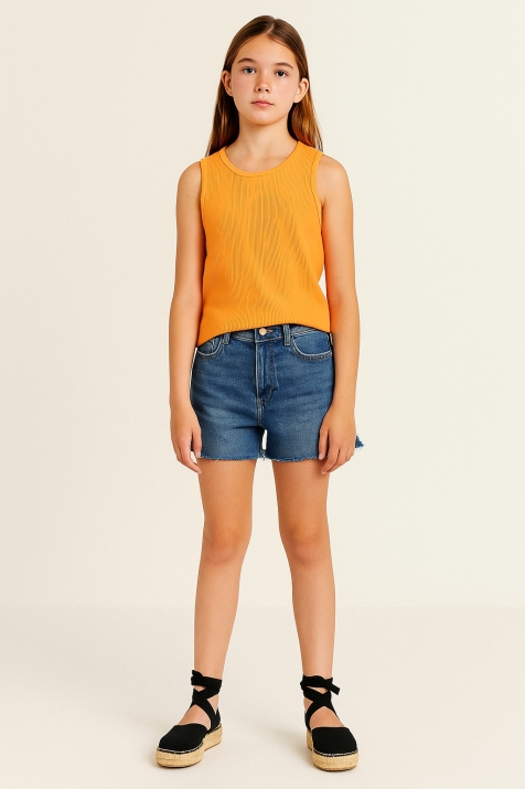 Детски потник момиче, оранжев цвят