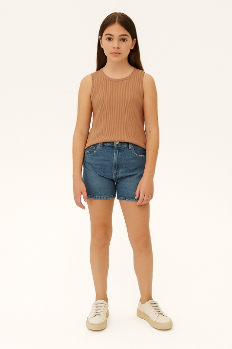 Детски потник момиче, бежов цвят