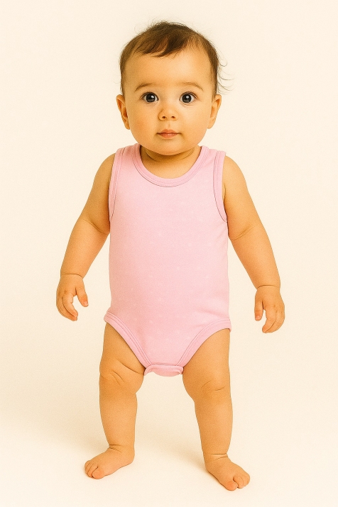Бебешко боди къс ръкав момиче - Baby Girl, розов цвят