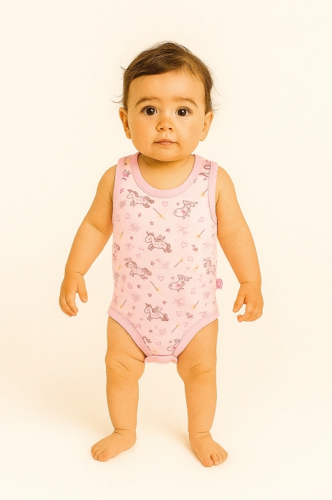 Детско боди потник момиче Baby Girl, розов цвят