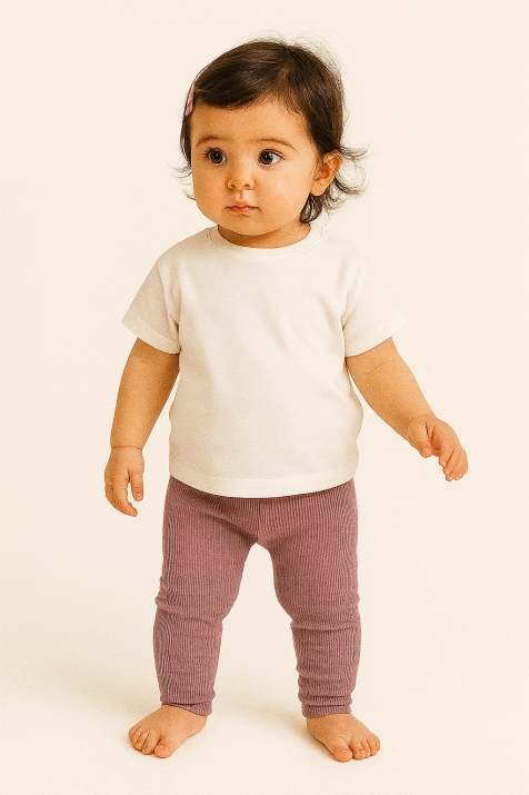 Детски рипсен клин, лилав цвят