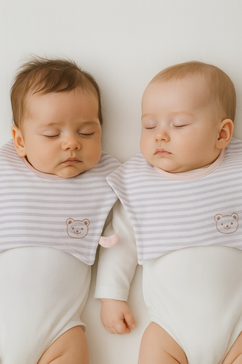 Бебешки лигавничета 2 броя в комплект, мече