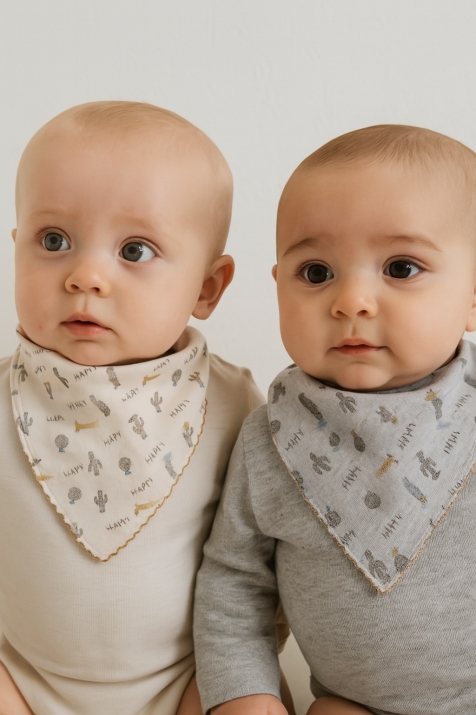 Бебешки лигавничета 2 броя в комплект, кактуси