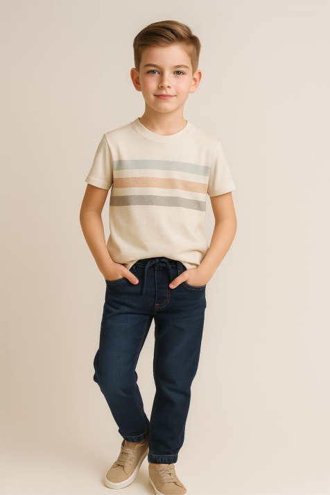 Детски дънки за момче, син цвят