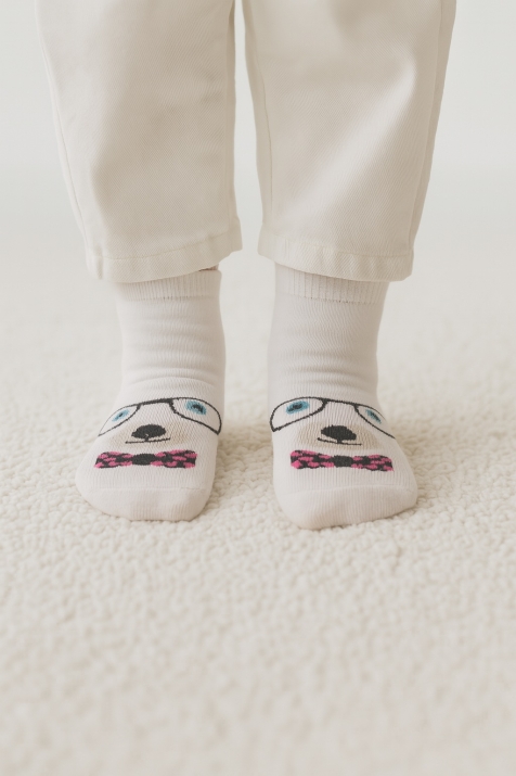 Детски чорапи момиче, бял цвят