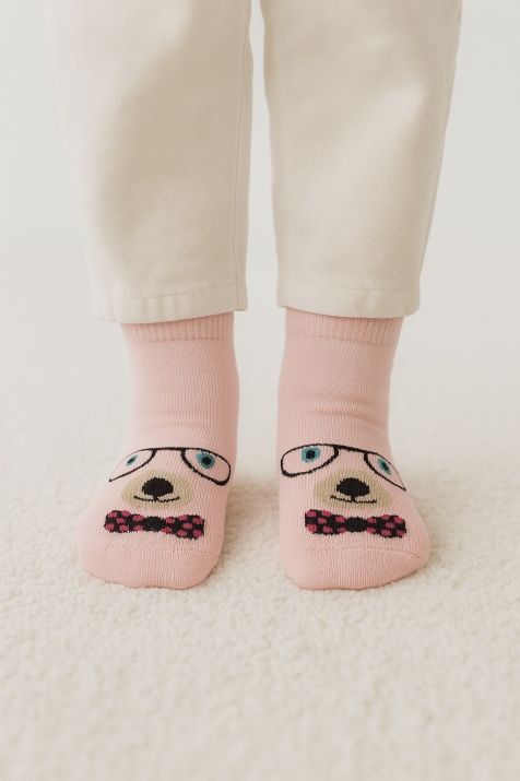 Детски чорапи момиче, розов цвят