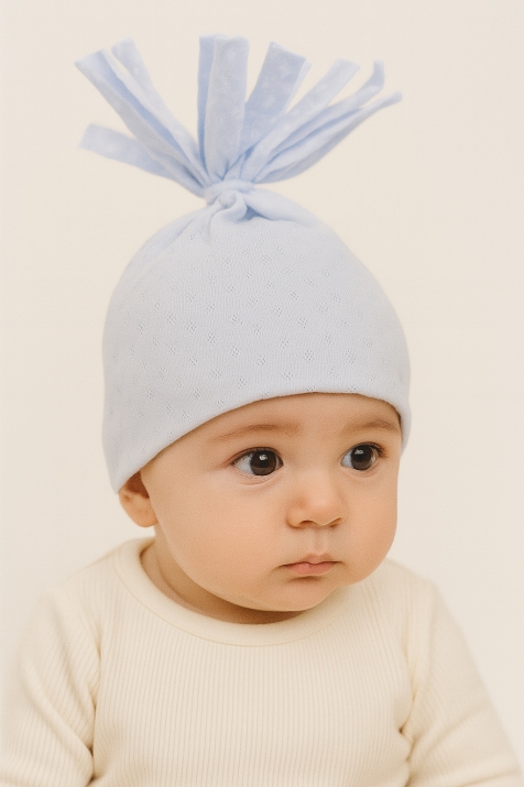 Бебешка шапка Baby boy, син цвят