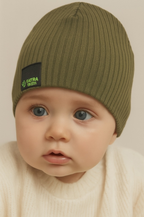 Бебешка шапка момче, зелен цвят