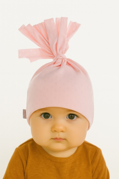 Бебешка шапка Baby Girl, розов цвят