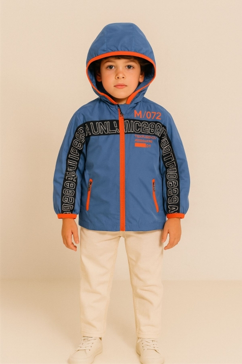  Детско яке за момче, син цвят 