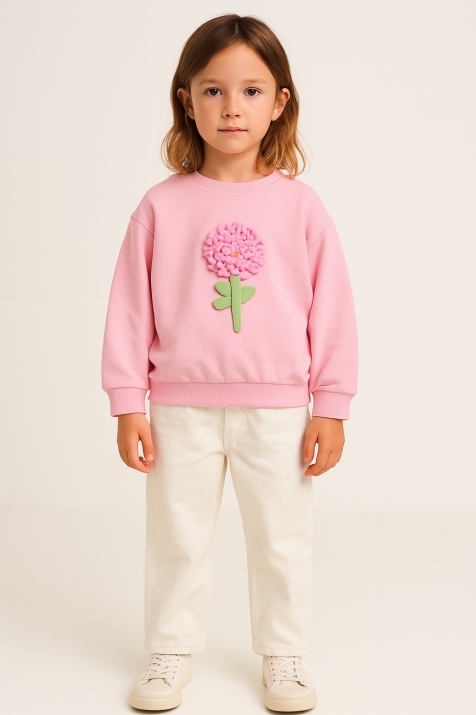 Детска блуза за момиче, розов цвят