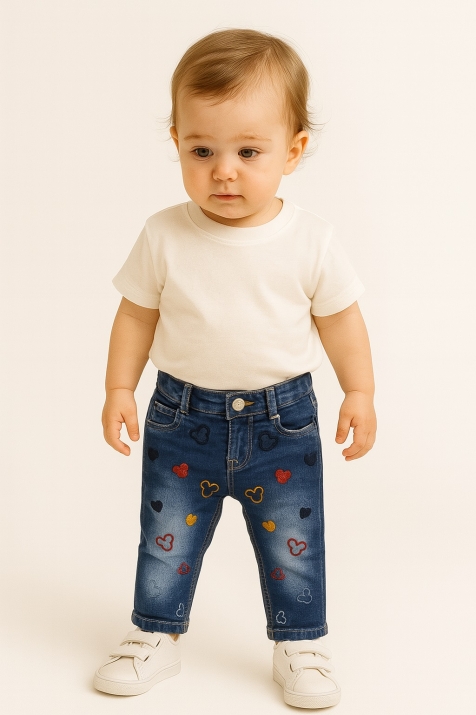 Детски дънки , син цвят