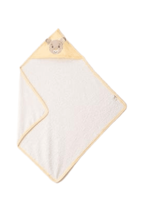 Бебешка хавлия за баня, жълт цвят 