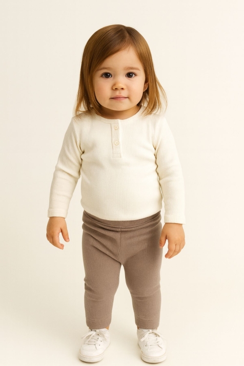 Детски рипсен клин, кафяв цвят