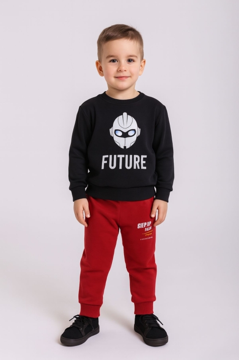 Детска долница за момче, червен цвят