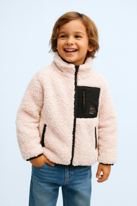 Детско яке за момче, бежов цвят