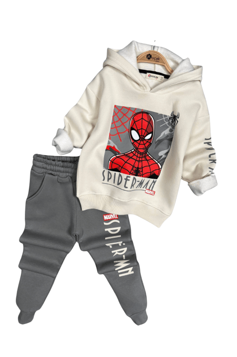 Детски комплект вата за момче с дълъг ръкав, сив цвят