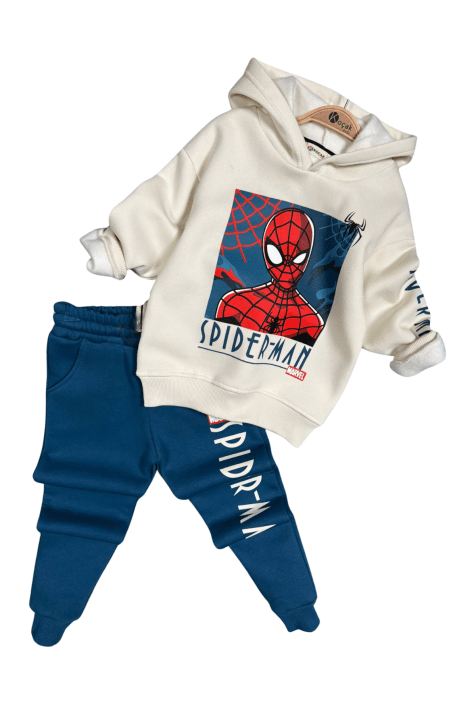 Детски комплект вата за момче с дълъг ръкав, син цвят