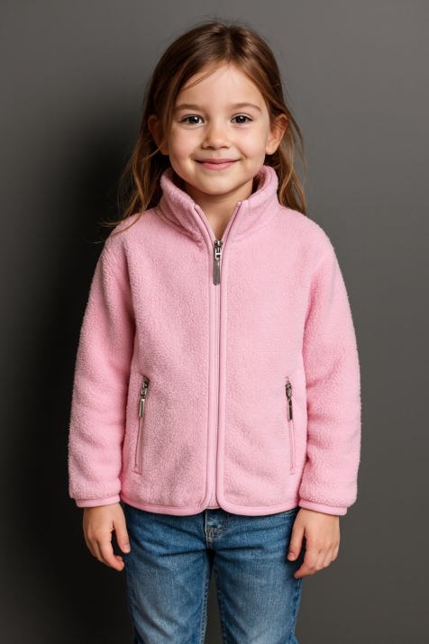 Детски суитшърт за момиче, розов цвят