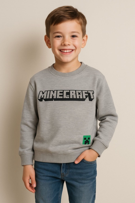 Детска блуза за момче с дълъг ръкав, черен цвят