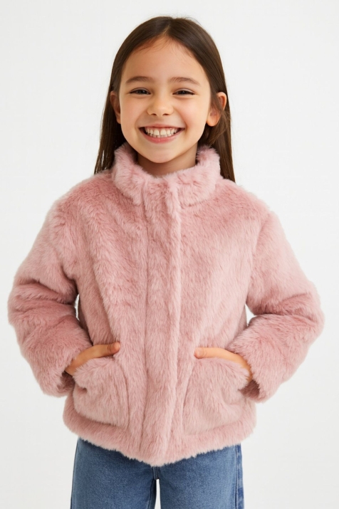 Детски суитшърт за момиче, розов цвят 