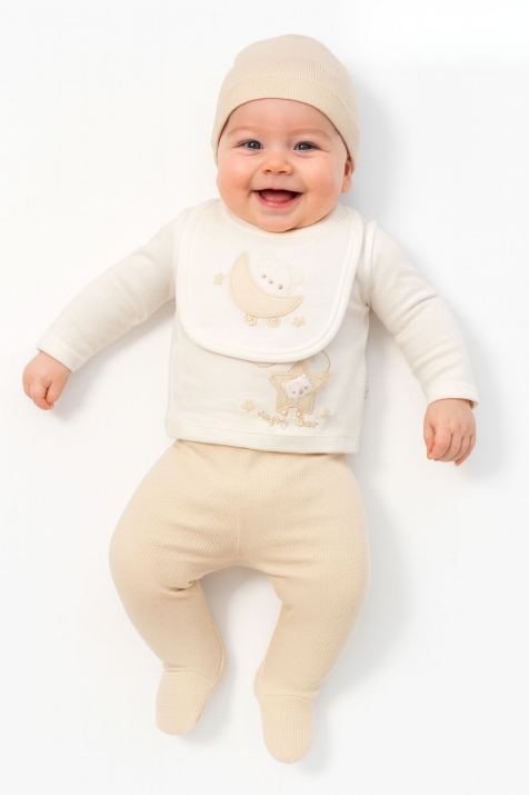 Бебешки комплект за изписване 5 части, бежов цвят