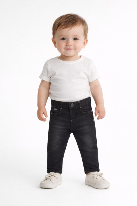 Бебешки дънки момче, черен цвят