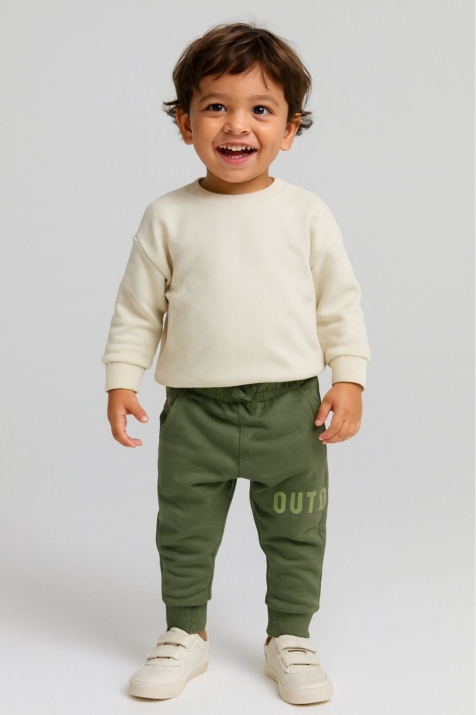 Детска долница за момче, зелен цвят