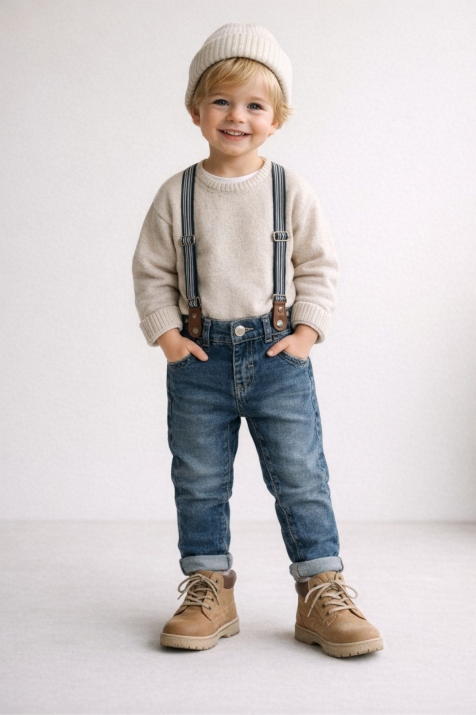 Детски дънки за момче, син цвят