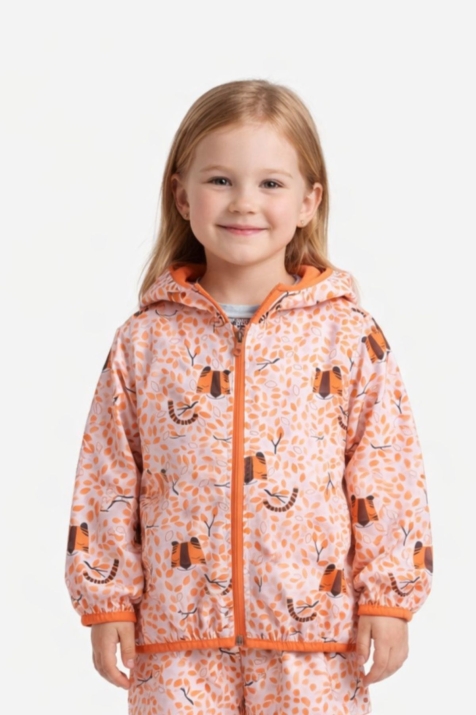 Детско яке момче, оранжев цвят