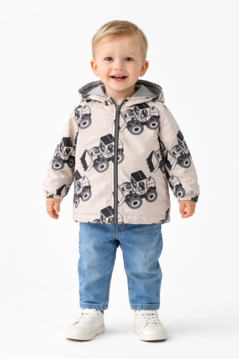 Детско яке за момче, бежов цвят 