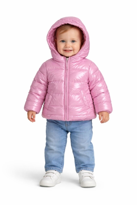 Детско яке момиче, розов цвят
